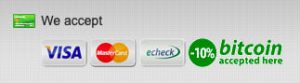 cards, echeck, bitcoin